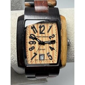 Wooden Collection Tense New Battery Mens Watch 35MM 6.75" Made In Canada